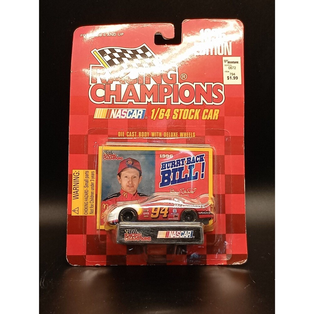 Racing Champions Nascar 1/64 Stock Car Die Cast Body With Deluxe Wheels
